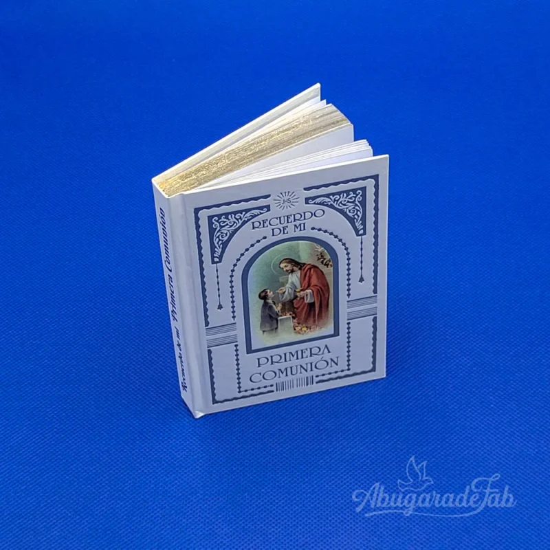 Libro de comunión canto dorado mediano para niño